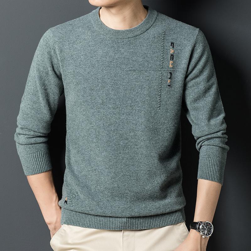 Осенний новый мужской красивый корейский стиль молодежный модный шерстяной свитер с повседневным свитером для мужчин