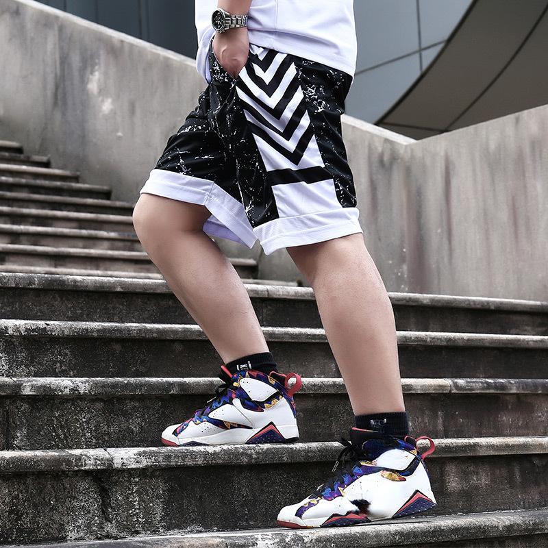 Баскетбольные шорты Спортивные штаны Мужские и женские шорты для бега Баскетбольные брюки Свободные пляжные брюки большого размера для фитнеса с пятью точками