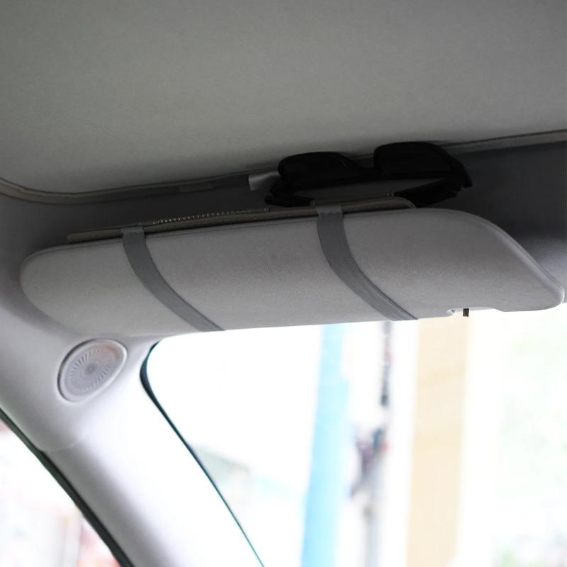 Car Glasses Storage Pu Leather Sun Visor Organizer Pocket Auto Sunglasses Holder Cards Storage Auto Interior Accessory