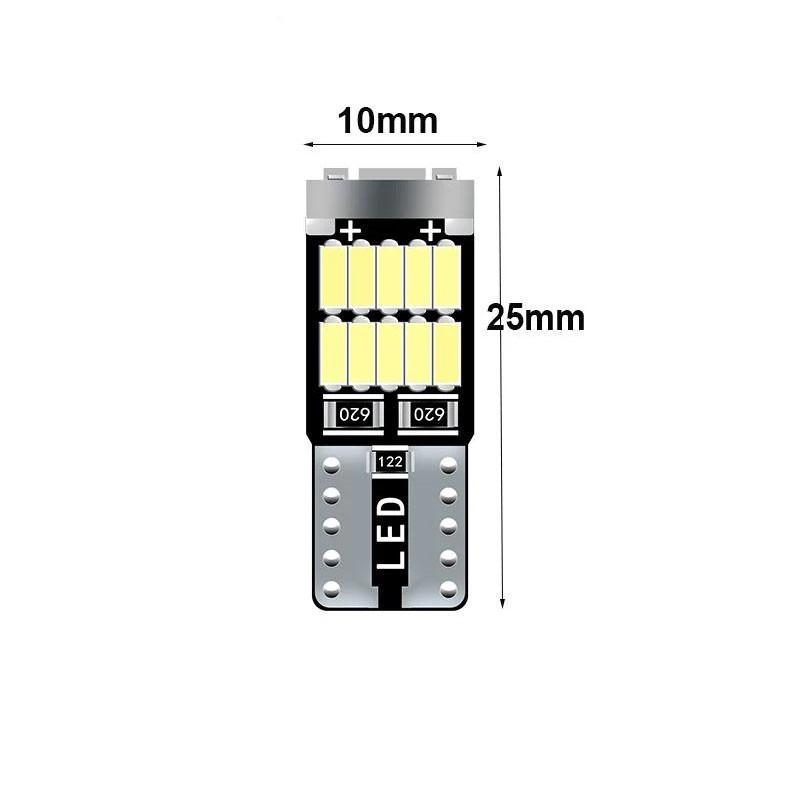 10 шт. T10 W5W 194 501 светодиодный Canbus без ошибок салонный свет автомобиля T10 26 SMD 4014 чип чистый белый подсветка приборов B