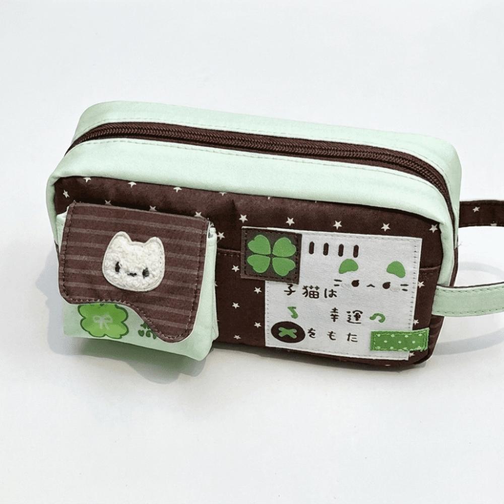 Large Capacity Pen Pouch Canvas Stationery Bag Cute Pencil Pouch Gift