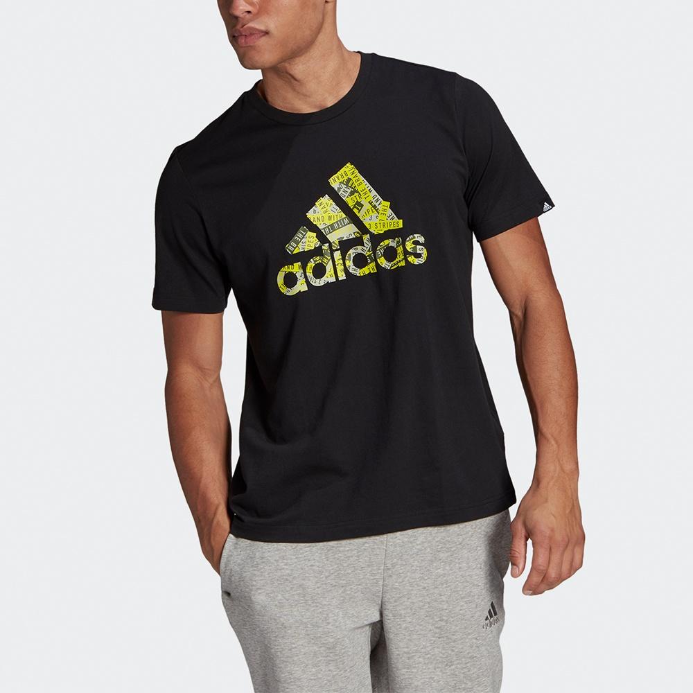 adidas M Bos Brtp Fll Alphabet Logo Round Neck Sports Short Sleeve Black Men's GL3699