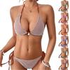 Женский сексуальный трехсекционный бикини-купальник, пляжный двухсекционный купальник