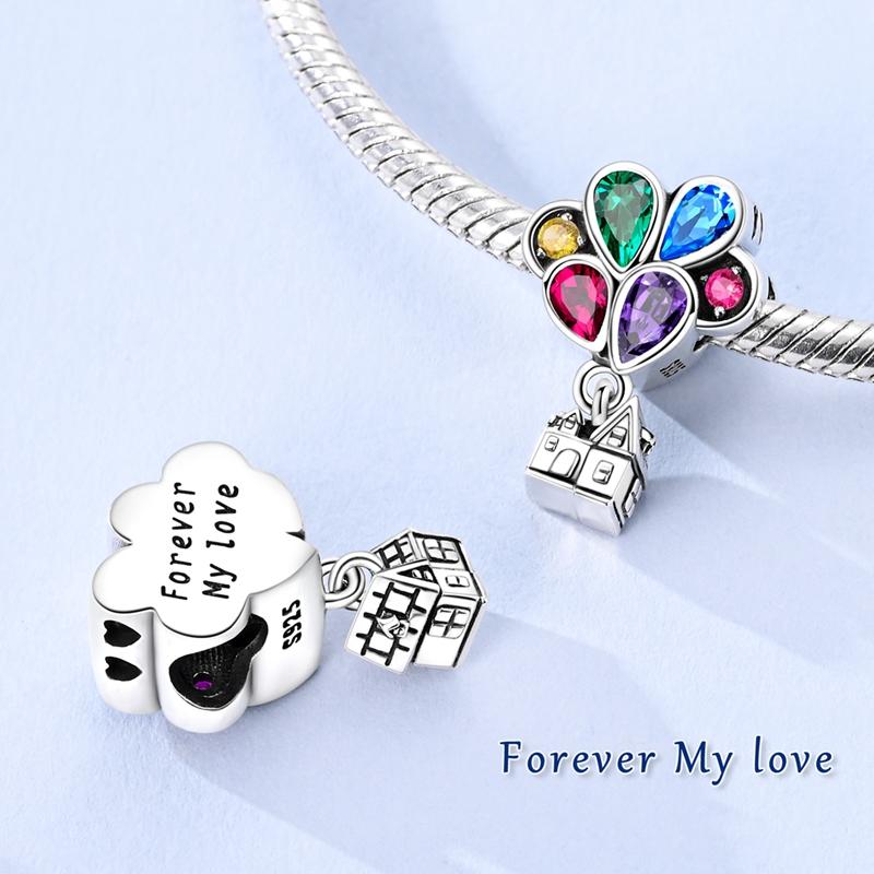 copper Vintage Iridescent Hot Air Balloon Pendant Charm Compatible With Authentic Charm Bracelets Women Do It Yourself Jewellery Gift