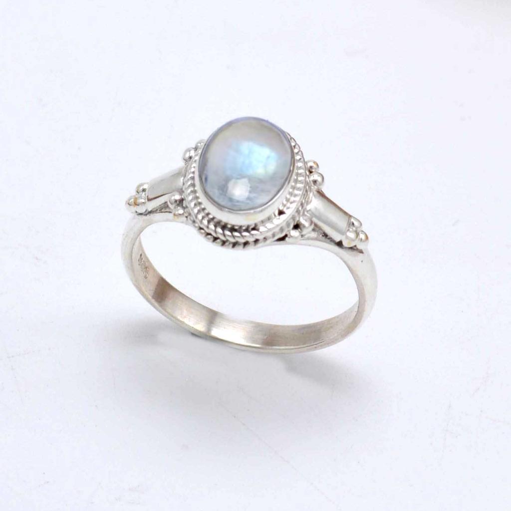 Кольцо из стерлингового серебра 925 пробы с лунным камнем, женское кольцо ручной работы с камнем июня, подарок для нее, свадебный подарок, эффектное кольцо