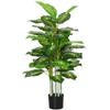 Artificial Plant, Plastic Plant, Cement Pot, Indoor and Outdoor, 120 cm, Green
