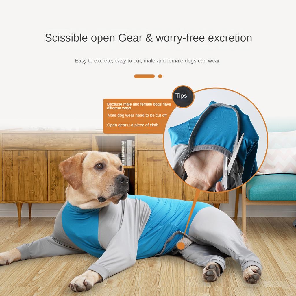 Waterproof Big Dog Jumpsuit Male Female Dog Clothes Soft Pet Dog Shirt Boy Girl Pet Clothing For Small Medium Large Dogs