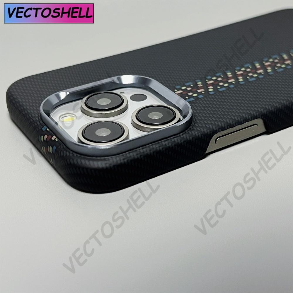Роскошный Тонкий Чехол из Углеродного Волокна Для iPhone 17 13 14 15 16 Pro Max Ударопрочный Сплав Защита Объектива Камеры Ультратонкая Жесткая PC Крышка