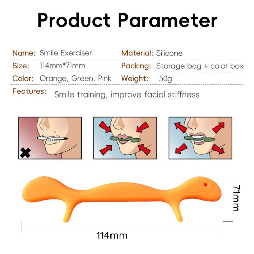 3 Color Mouth Smile Training Massager Portable Smile Shaper Cute Facial Exerciser Jaw Lip Trainer