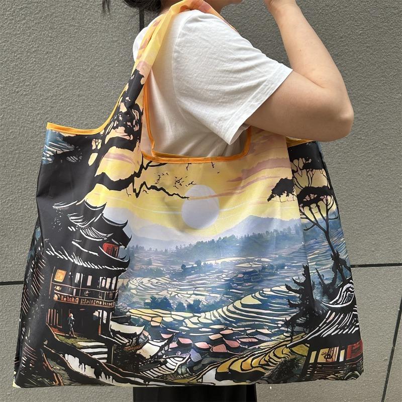 Портативный женский рюкзак большой вместимости, складывающийся в различные узоры, модная портативная сумка для фитнеса и покупок, подходит для ежедневного использования