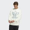 adidas Пуловер с круглым вырезом Originals Adicolor и принтом спереди Топы унисекс Off-White HS1995