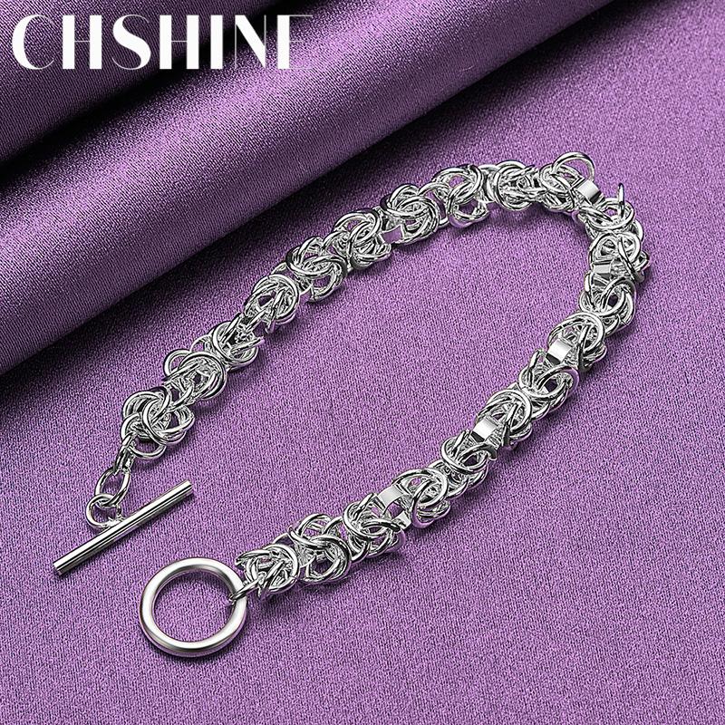 CHSHINE 925 стерлингового серебра дракона цепочка браслет для женщин леди свадебная вечеринка мода шарм ювелирные изделия