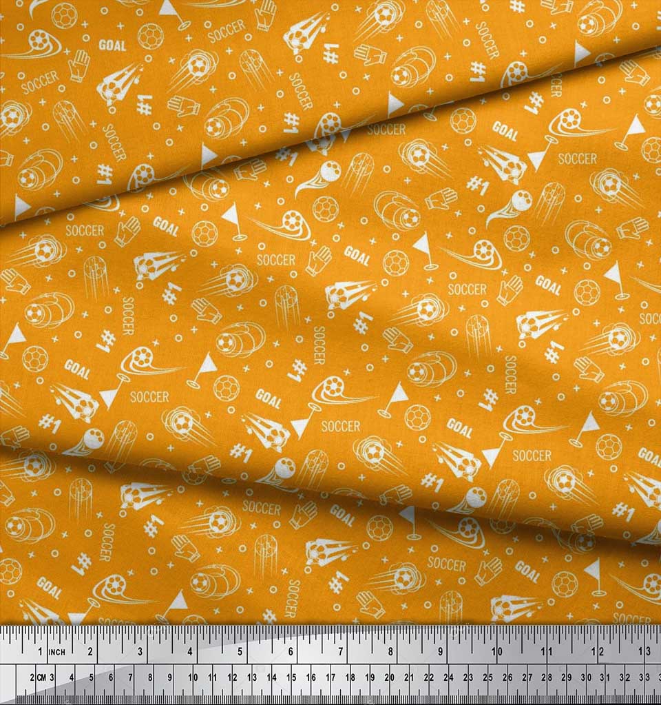 Soimoi Японский креп-сатин, геометрический знак, флаг и футбольная спортивная ткань с принтом по метрам, 42 дюйма