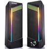 OFFSIR PC Gaming Speakers, USB Wired, with RGB Lighting, 2-Channel Stereo, Immersive 3D Surround Sound, AUX Connection, 3.5mm Jack, Plug & Play,