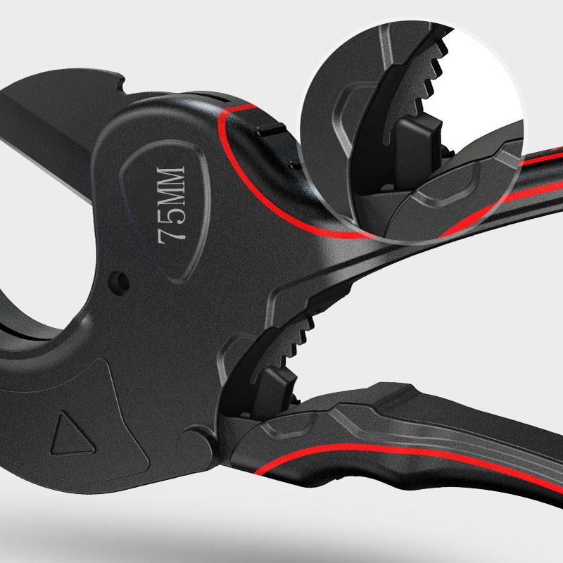 1pc Water Pipe Scissors Professional Hot Melt Pipe Scissors Pvc Pipe Cutter Pipe Self-locking Ratchet Pipe Knife Hand Tools