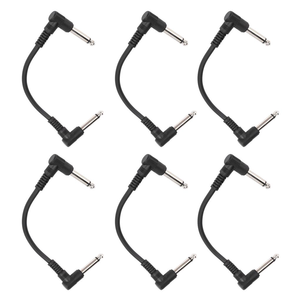 6 шт. гитарный кабель для педали эффектов 15 см 6 дюймов 14 дюймов прямоугольный гитарный соединительный кабель для микрофона