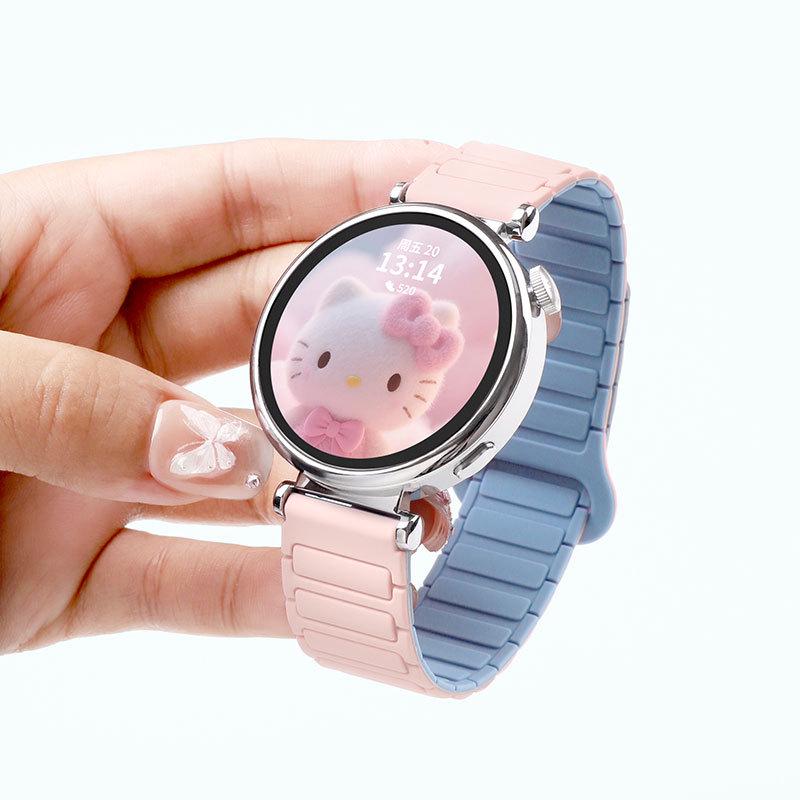 Совместимый силиконовый ремешок с магнитной застежкой для Huawei GT5/GT4 и Samsung Watch5 - Идеально подходит для осени и зимы.