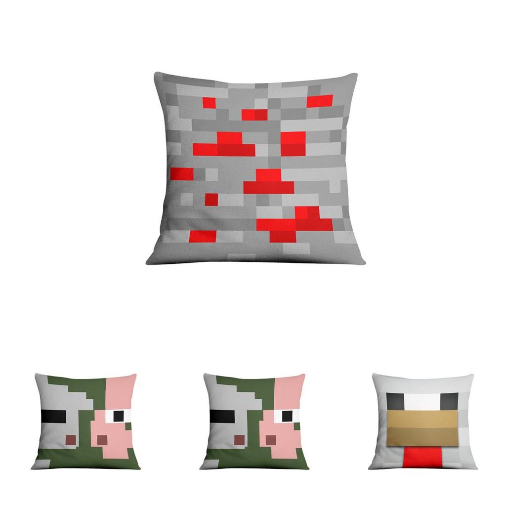 Экологичная наволочка для подушки Minecraft, супермягкий персиковый полиэстер, для стильного домашнего декора