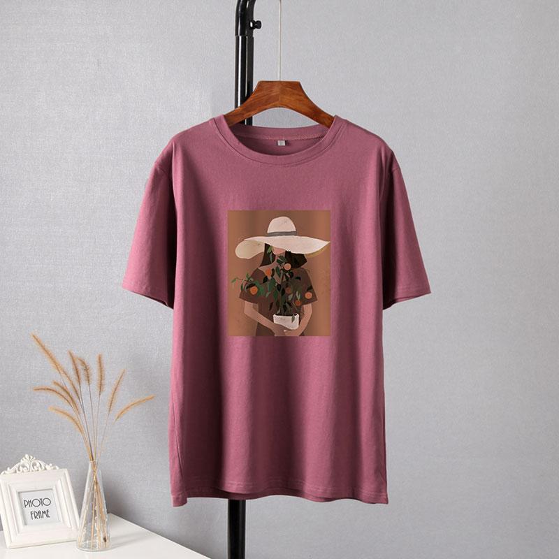 Женские футболки Hirsionsan с эстетическим графическим принтом, милые кавайные мягкие хлопковые свободные футболки в стиле Харадзюку, винтажные повседневные женские топы в готическом стиле