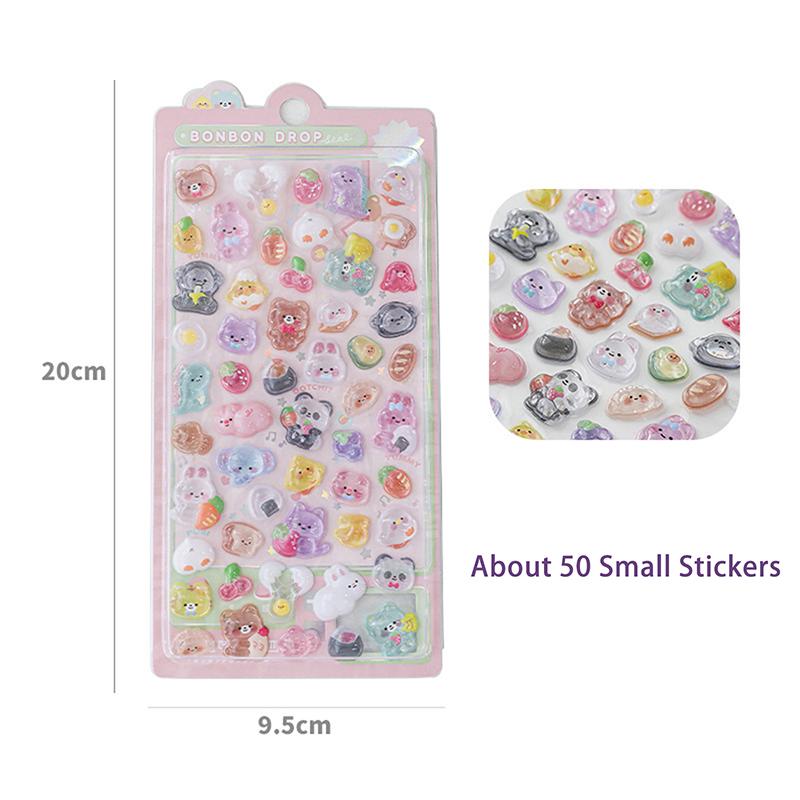 Kawaii мультфильм стерео наклейка для журнала скрапбукинг милые животные телефон гитара наклейка Diy Декор наклейки для ногтей школьные принадлежности