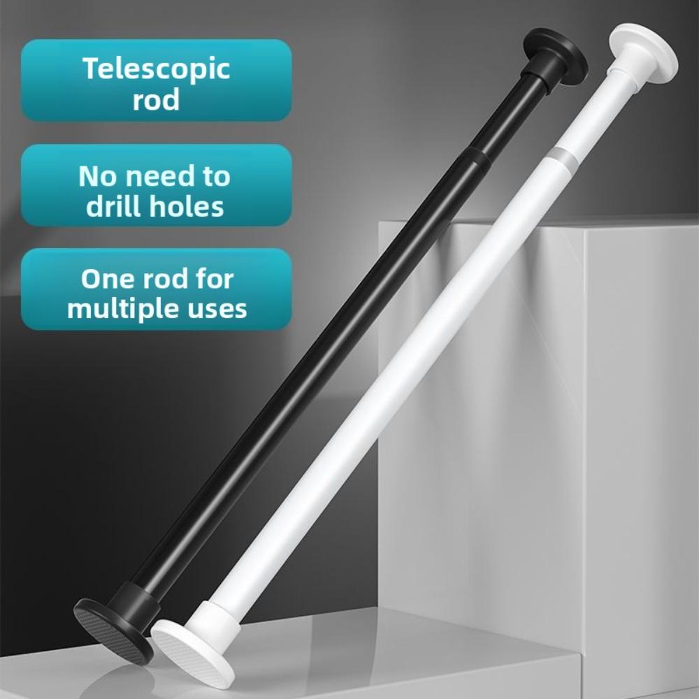 Drill-free Retractable Clothes Drying Rod, Balcony Retractable Curtain Rod, Bathroom Clothes Hanger, Indoor Household Hanging Ro
