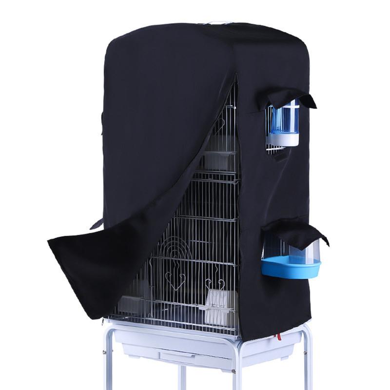 Bird Cage Cover Windproof Hook and Loop Door Cover Pet Blocking Light Cover Birdcage Cover Waterproof Cloth Budgies Parakeets