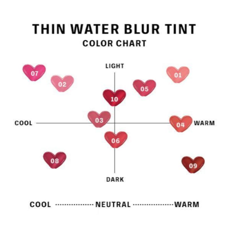 [BRAYE] Тинт для губ с эффектом размытия тонкой воды (10 цветов)