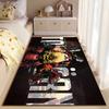 Arknights printed flannel non-slip rug for living room and bedroom decoration