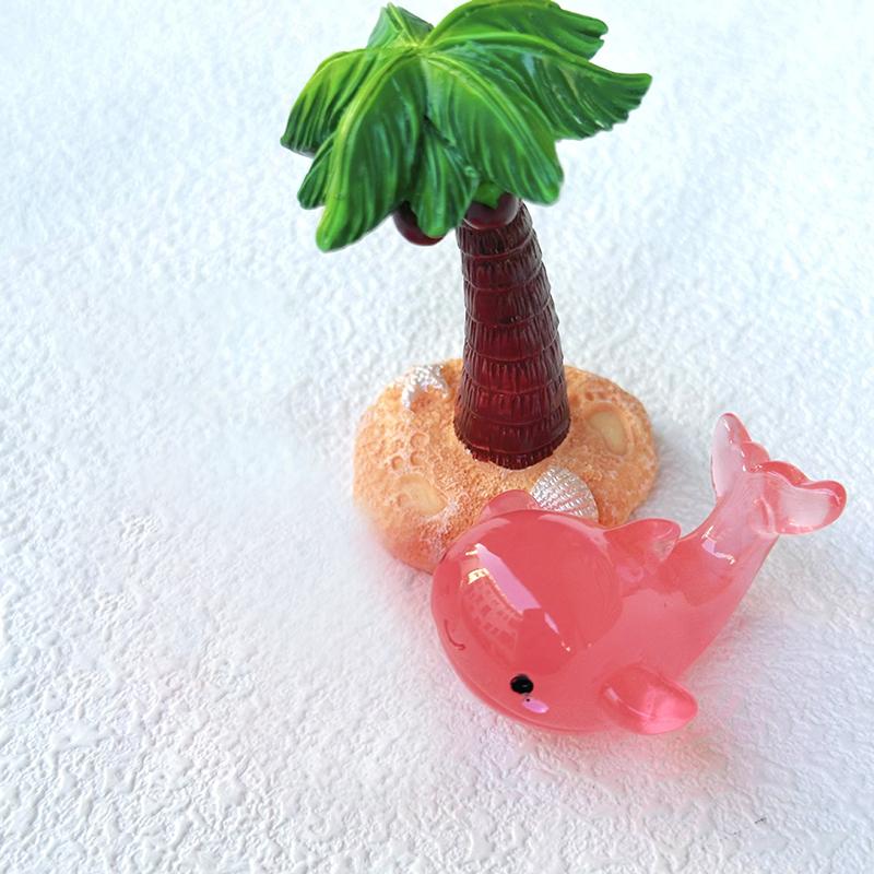 1 шт. Мини светящийся кит домашний декор ландшафтный дизайн смоляные поделки светящийся кит сад аквариум миниатюры украшения украшения