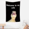 Wall Flag Creative Welcome To My Crib Flag Durable Easy Installation Wall Hanging Banner for Home Decoration