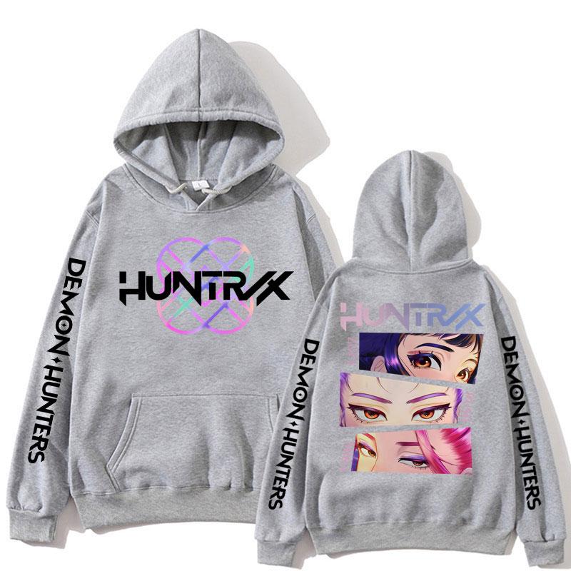 Kpop Аниме Охотники на демонов Huntrix Girls Худи Мужчины Женщины Мода Эстетичная Толстовка Оверсайз Флис Y2k Длинный Рукав Уличная Одежда