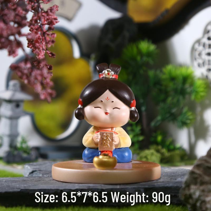 Креативный держатель для телефона в стиле династии Тан: Изысканный орнамент из смолы