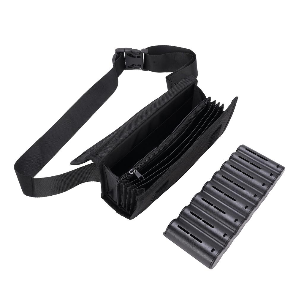 Euro Coin Holder Fanny Pack Oxford Cloth Coin Dispenser Organizer Storage Bag with Belt for Waitress Server Collector