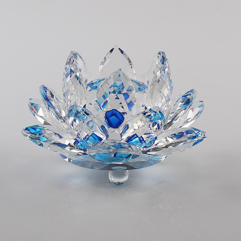 6.2cm Quartz Crystals Lotus Flower Crafts Glass Fengshui Ornaments Healing Crystals Home Party Wiccan Decor Yoga Gifts Souvenir
