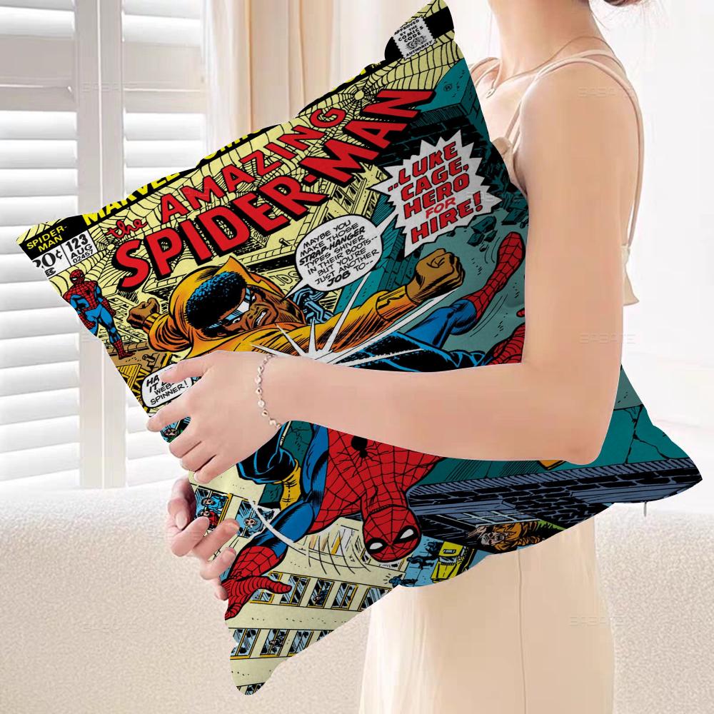 S-Spider-Man Superhero Classic Movie Pillow Cover Sofa Cushion Cover Home Room Decoration Children Gift