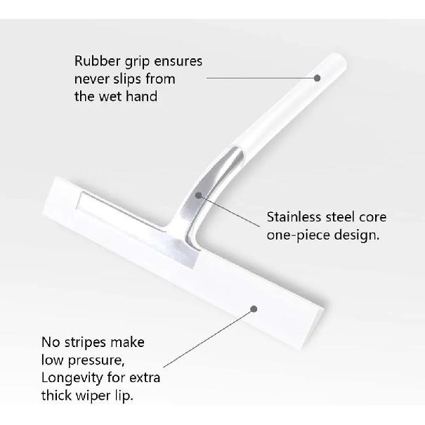 Bathroom Shower Squeegee Household Glass Wiper Window Mirror Silicone Scraper Shower Doors Hanging Squeegee Holder Cleaning Tool