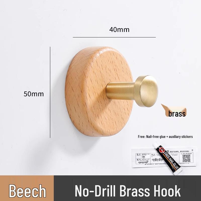 Luxury Solid Wood Wall-Mounted Coat and Hat Hook Rack