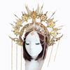 Vintage Handmade Gothic Lolita Tiara DIY Crown Material Kits Wedding Headpiece Sun Goddess Headwear