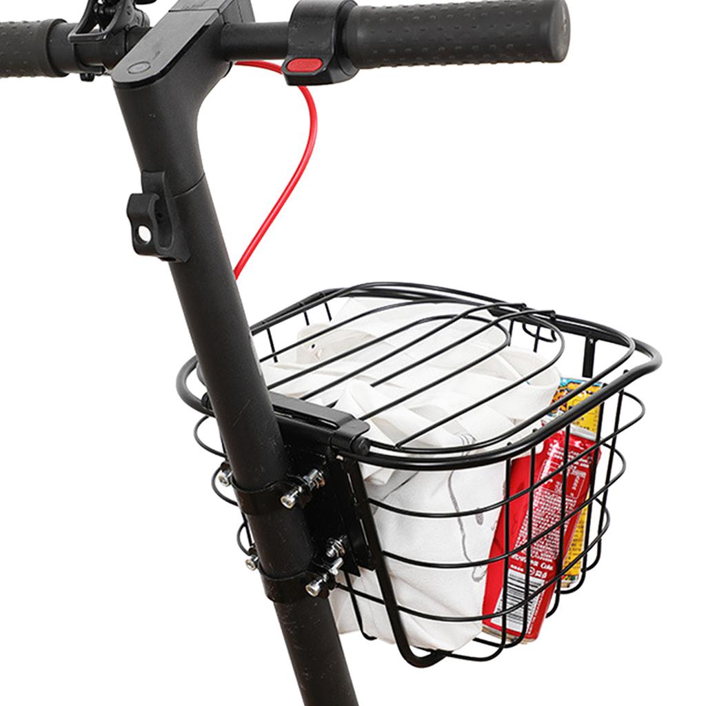 Корзина для электровелосипеда Держатель передней корзины для самоката Устойчивая к ржавчине стальная велосипедная корзина Замена передней корзины для велосипеда для