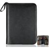 Fountain Roller Pen Case Holder Black PU Leather Bag for 48 Pens Collection