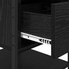 Nightstand Set of 2 Black Oak Effect 40 x 42 x 56 cm