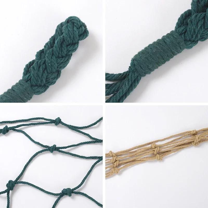 Подвесной держатель из хлопковой веревки в скандинавском стиле для туалетной бумаги, журналов, книг, домашнего хранения, отеля, подвесной карманный стеллаж, декор для ванной комнаты