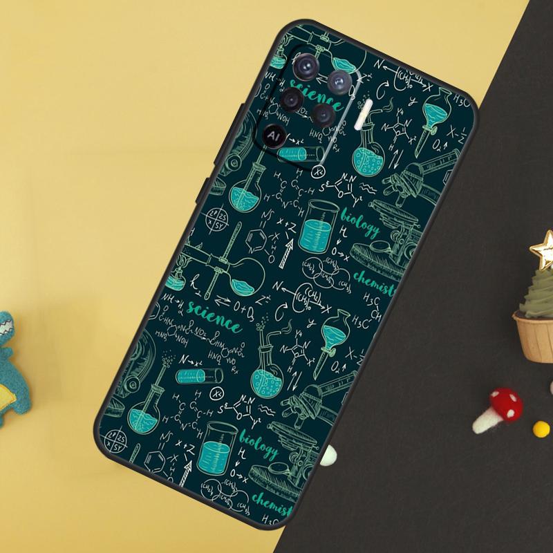 Biology and Chemistry Case For Oppo A60 A80 A40 A15 A16 A17 A57 A94 A74 A54 A76 A96 A18 A38 A58 A78 A98 A5 A6 Pro