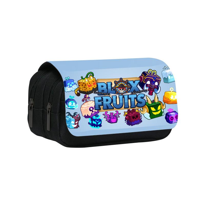 Двухслойная пенал Blox Fruits из нейлонового материала для школьников и детей