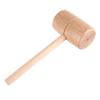 Wooden Mallet Round Head Lightweight Solid Beech Wood Hammer for Woodworking DIY Projects