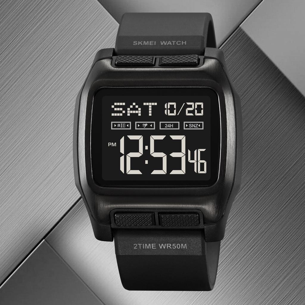 SKMEI Japan Digital movement Countdown Wristwatch For Mens 5Bar Waterproof back Light Display Chrono Watches Clock reloj hombre