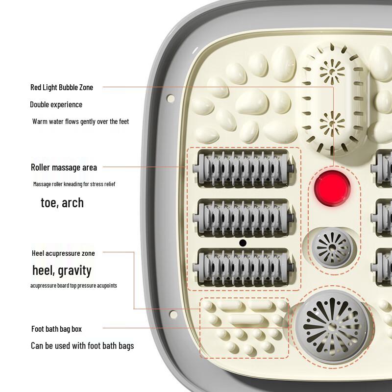 Умный складной массажер для ног с подогревом Meishida MS-Z71