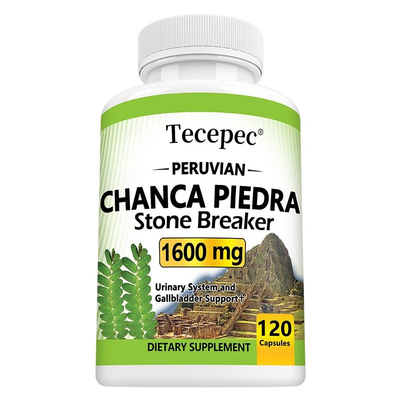 Tecepec Peruvian Chanca Piedra Capsules, Stone Breaker, 1600mg, Phyllanthus Niruri, 120 Caps