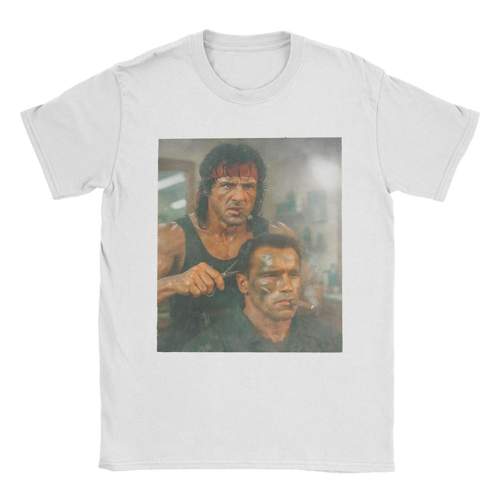 Predator BarberJohn Rambos Cotton TShirt For Adult Summer TShirts Comfortable Hippie Tee Shirt Oversized Hot Sale Clothing