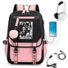 KATSEYE K-Pop Girl Group Backpack for School Student Trendy Personality Water-Resistant Large Capacity Travel Daypack 60123-3